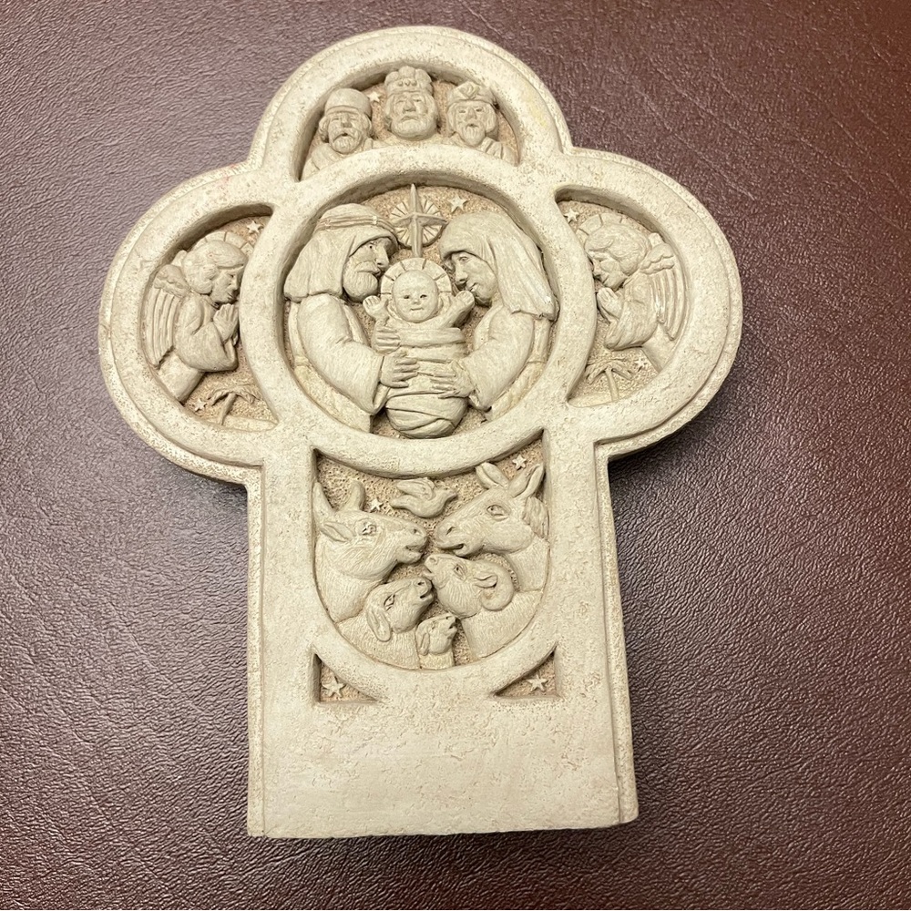 Nativity scene in concrete by Carruth.